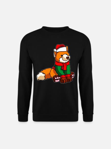 Fuchs Weihnachtsmann - Unisex Pullover - Schwarz