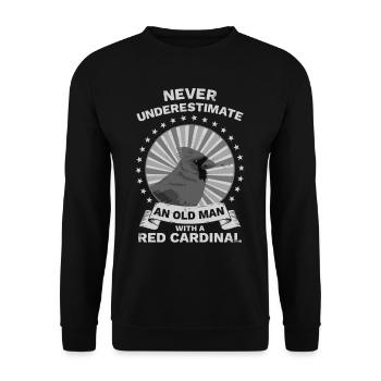 Cardinal Rouge Cardinal Rouge Vintage Cardinalis - Sweat-shirt Unisexe - noir - Devant - Alina (178cm) & Michal (187cm)