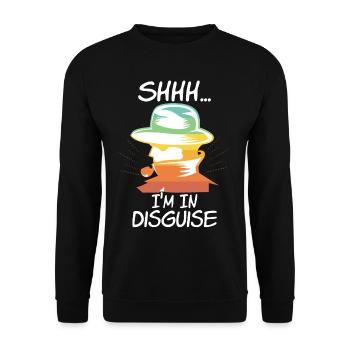 Shhh Im In Disguise - Unisex Sweatshirt - black - Front - Alina (178cm) & Michal (187cm)