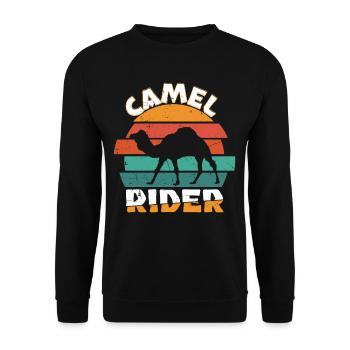 Camel Rider Vintage Distressed - Unisex Sweatshirt - black - Front - Alina (178cm) & Michal (187cm)