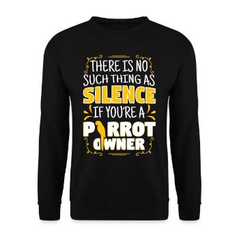 No Such Thing As Silence As Parrot Owner - Unisex Sweatshirt - black - Front - Alina (178cm) & Michal (187cm)
