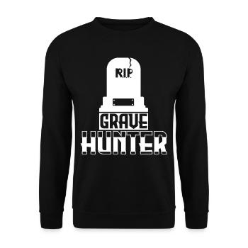 RIP Grave Hunter - Unisex Sweatshirt - black - Front - Alina (178cm) & Michal (187cm)