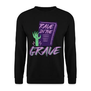 Rave In The Grave Zombie Party - Unisex Sweatshirt - black - Front - Alina (178cm) & Michal (187cm)