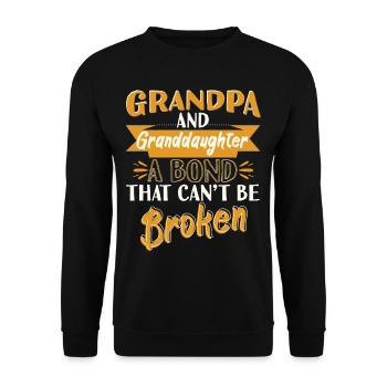 Grandpa And Granddaughter A Bond Unbroken - Unisex Sweatshirt - black - Front - Alina (178cm) & Michal (187cm)