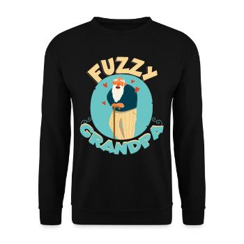 Fuzzy Grandpa - Unisex Sweatshirt - black - Front - Alina (178cm) & Michal (187cm)