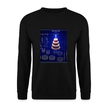 Torte Blaupause Konditor Kuchen Backen - Unisex Pullover - Schwarz - Vorne - Alina (178cm) & Michal (187cm)