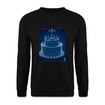 Cake Blueprint Pastry Chef Cake Baking - Unisex Sweatshirt - black - Front - Alina (178cm) & Michal (187cm)