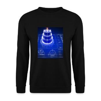 Cake Blueprint Pastry Chef Cake Baking - Unisex Sweatshirt - black - Front - Alina (178cm) & Michal (187cm)