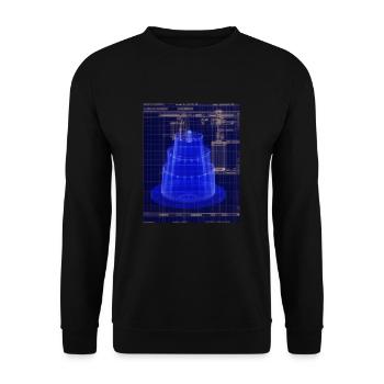 Cake Blueprint Pastry Chef Cake Baking - Unisex Sweatshirt - black - Front - Alina (178cm) & Michal (187cm)