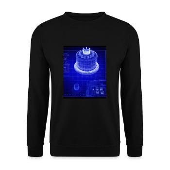 Cake Blueprint Pastry Chef Cake Baking - Unisex Sweatshirt - black - Front - Alina (178cm) & Michal (187cm)