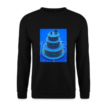 Cake Blueprint Pastry Chef Cake Baking - Unisex Sweatshirt - black - Front - Alina (178cm) & Michal (187cm)
