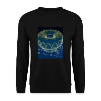 Donut Blueprint Chef Pâtissier Gâteau Cuisson - Sweat-shirt Unisexe - noir - Devant - Alina (178cm) & Michal (187cm)