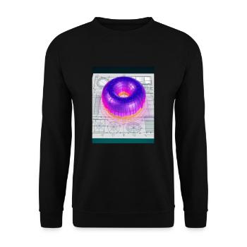 Donut Blueprint Chef Pâtissier Gâteau Cuisson - Sweat-shirt Unisexe - noir - Devant - Alina (178cm) & Michal (187cm)
