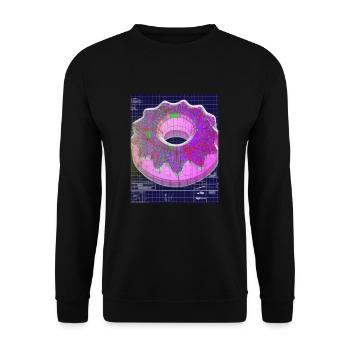 Donut Blueprint Chef Pâtissier Gâteau Cuisson - Sweat-shirt Unisexe - noir - Devant - Alina (178cm) & Michal (187cm)