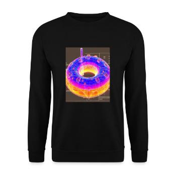 Donut Blueprint Chef Pâtissier Gâteau Cuisson - Sweat-shirt Unisexe - noir - Devant - Alina (178cm) & Michal (187cm)