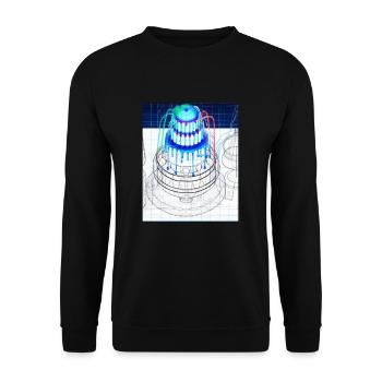 Drip Cake Blaupause Konditor Kuchen Backen - Unisex Pullover - Schwarz - Vorne - Alina (178cm) & Michal (187cm)