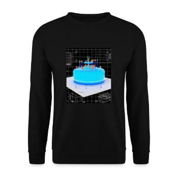 Cake Blueprint Pastry Chef Cake Baking - Unisex Sweatshirt - black - Front - Alina (178cm) & Michal (187cm)