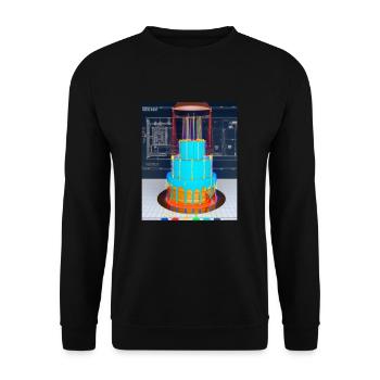 Drip Cake Blaupause Konditor Kuchen Backen - Unisex Pullover - Schwarz - Vorne - Alina (178cm) & Michal (187cm)