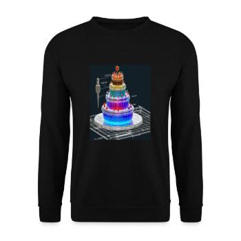 Torte Blaupause Konditor Kuchen Backen - Unisex Pullover - Schwarz - Vorne - Alina (178cm) & Michal (187cm)