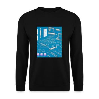 Accessoires de cuisson Tartes Blueprint Chef Pâtissier Gâteau - Sweat-shirt Unisexe - noir - Devant - Alina (178cm) & Michal (187cm)