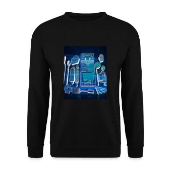 Accessoires de cuisson Tartes Blueprint Chef Pâtissier Gâteau - Sweat-shirt Unisexe - noir - Devant - Alina (178cm) & Michal (187cm)