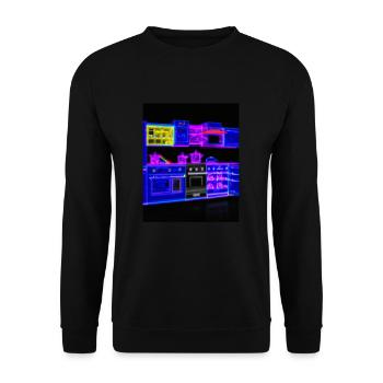 Kitchen Retro Vintage Blueprint Cook Cooking Cook - Unisex Sweatshirt - black - Front - Alina (178cm) & Michal (187cm)