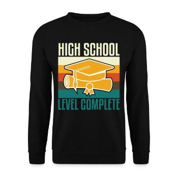 High School Level Complete Gamer - Unisex Sweatshirt - black - Front - Alina (178cm) & Michal (187cm)