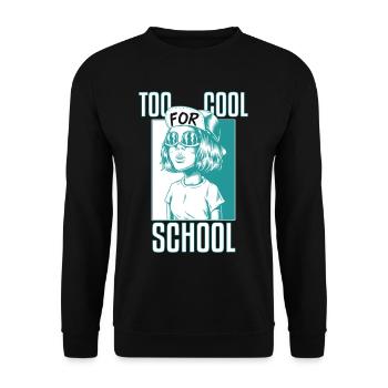 Too Cool For High School - Unisex Sweatshirt - black - Front - Alina (178cm) & Michal (187cm)