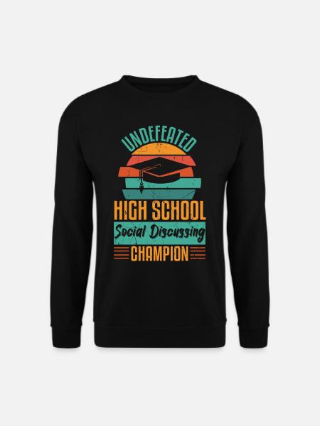 Undefeated Social Discussing Champion - Unisex Sweatshirt - black