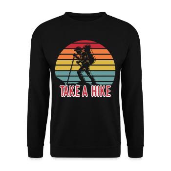 Take A Hike Vintage - Unisex Sweatshirt - black - Front - Alina (178cm) & Michal (187cm)