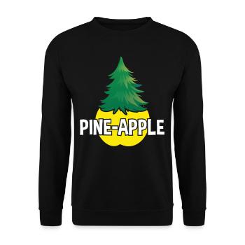 Pine Apple Pineapple Tree Pun - Unisex Sweatshirt - black - Front - Alina (178cm) & Michal (187cm)