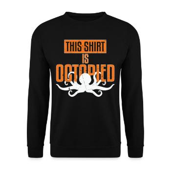 This Is Octopied Distressed - Unisex Sweatshirt - black - Front - Alina (178cm) & Michal (187cm)