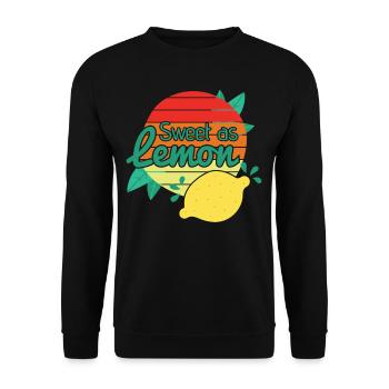 Fresh Style Lemon Lemonade - Unisex Sweatshirt - black - Front - Alina (178cm) & Michal (187cm)