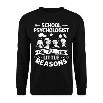 Schulpsychologe Schulpsychologie Psychologie - Unisex Pullover - Schwarz - Vorne - Alina (178cm) & Michal (187cm)