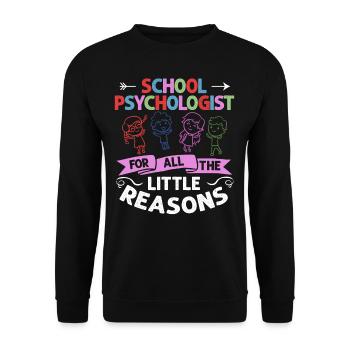 Schulpsychologe Schulpsychologie Psychologie - Unisex Pullover - Schwarz - Vorne - Alina (178cm) & Michal (187cm)