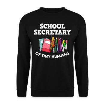 Secrétaire d’école Secrétariat de l’école Bureau du personnel - Sweat-shirt Unisexe - noir - Devant - Alina (178cm) & Michal (187cm)