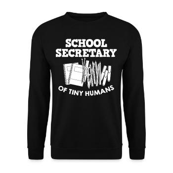 Secrétaire d’école Secrétariat de l’école Bureau du personnel - Sweat-shirt Unisexe - noir - Devant - Alina (178cm) & Michal (187cm)