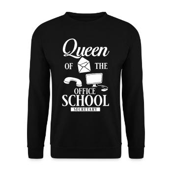 Secrétaire d’école Secrétariat de l’école Bureau du personnel - Sweat-shirt Unisexe - noir - Devant - Alina (178cm) & Michal (187cm)