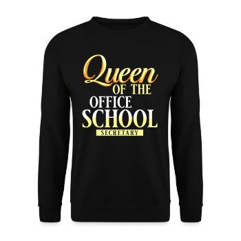 Secrétaire d’école Secrétariat de l’école Bureau du personnel - Sweat-shirt Unisexe - noir - Devant - Alina (178cm) & Michal (187cm)