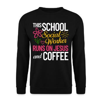 Milieu scolaire Travail social École Bureau du travail social Social - Sweat-shirt Unisexe - noir - Devant - Alina (178cm) & Michal (187cm)