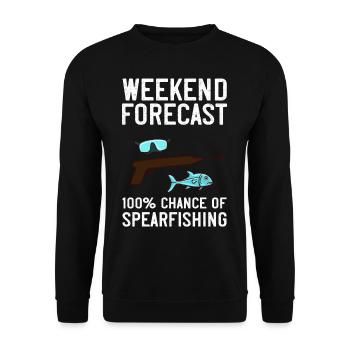 Spearfishing Spear Fishermen Fish Spear Fishermen - Unisex Sweatshirt - black - Front - Alina (178cm) & Michal (187cm)