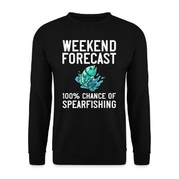 Spearfishing Spear Fishermen Fish Spear Fishermen - Unisex Sweatshirt - black - Front - Alina (178cm) & Michal (187cm)