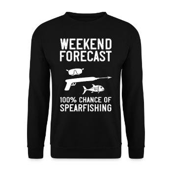 Spearfishing Spear Fishermen Fish Spear Fishermen - Unisex Sweatshirt - black - Front - Alina (178cm) & Michal (187cm)