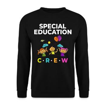 Special education Special education Promoting special needs - Unisex Sweatshirt - black - Front - Alina (178cm) & Michal (187cm)