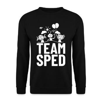 Special education Special education Promoting special needs - Unisex Sweatshirt - black - Front - Alina (178cm) & Michal (187cm)