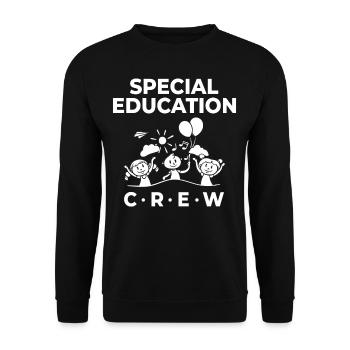 Special education Special education Promoting special needs - Unisex Sweatshirt - black - Front - Alina (178cm) & Michal (187cm)