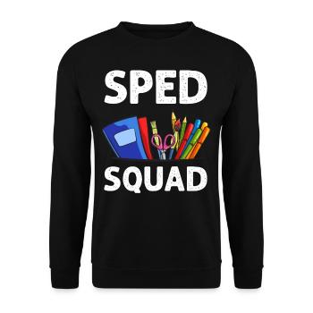 Special education Special education Promoting special needs - Unisex Sweatshirt - black - Front - Alina (178cm) & Michal (187cm)
