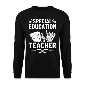 Special education Special education Promoting special needs - Unisex Sweatshirt - black - Front - Alina (178cm) & Michal (187cm)