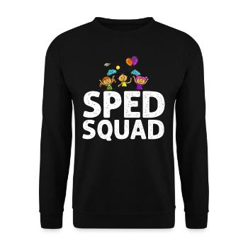 Special education Special education Promoting special needs - Unisex Sweatshirt - black - Front - Alina (178cm) & Michal (187cm)