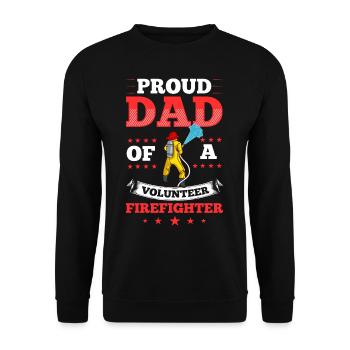 Volunteer Firefighter Firefighter Volunteers - Unisex Sweatshirt - black - Front - Alina (178cm) & Michal (187cm)
